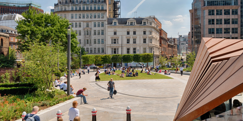 Aldgate Square and St Botolph’s Church, London