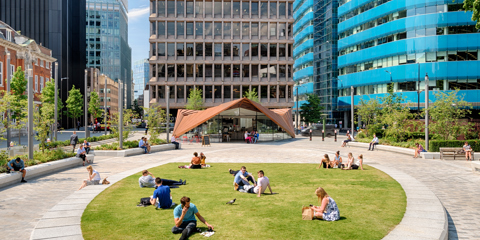 Aldgate Square and St Botolph’s Church, London