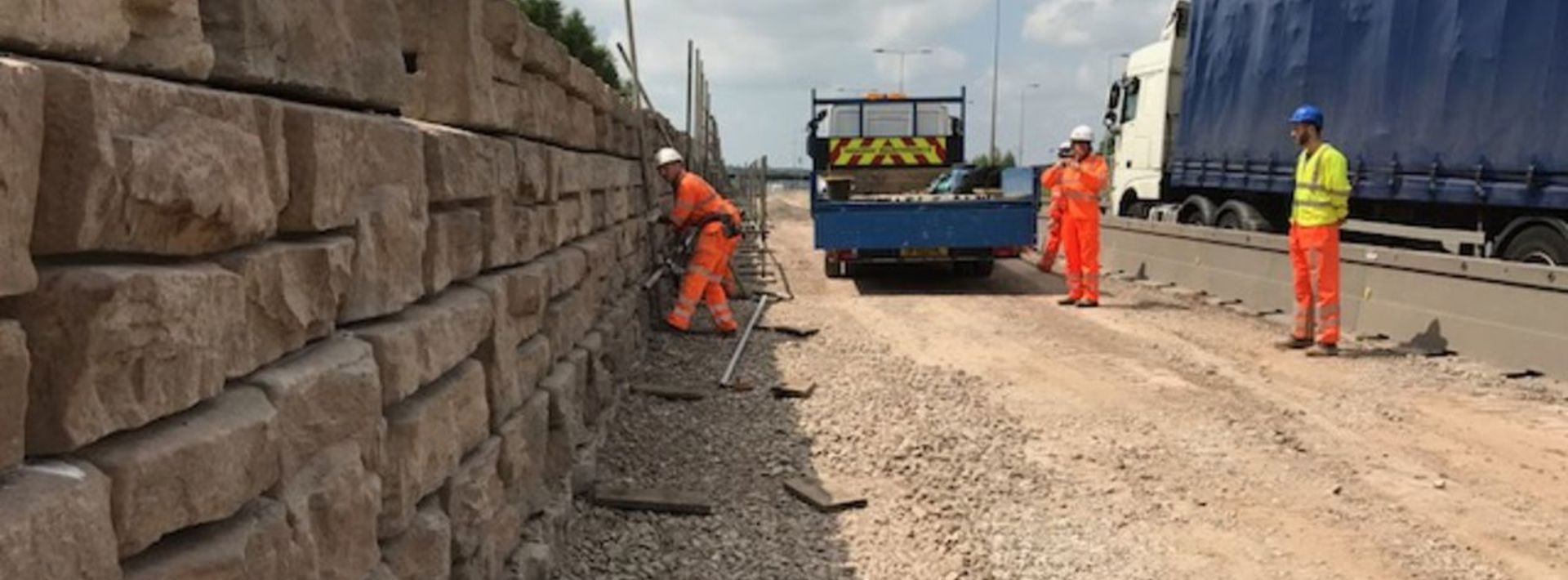 A50 Retaining Wall Project Stoke on Trent Hero Image