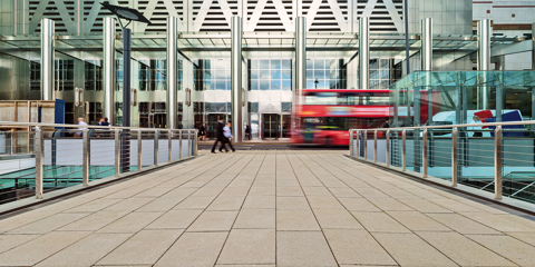 Charnwood paving, Canary Wharf