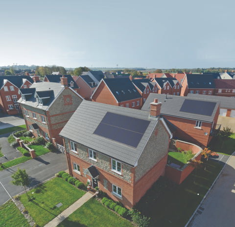 Marley solar panels on top of house