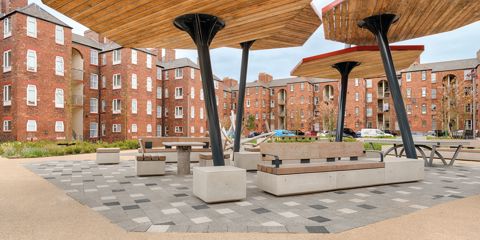 Metrolinia modular concrete bench