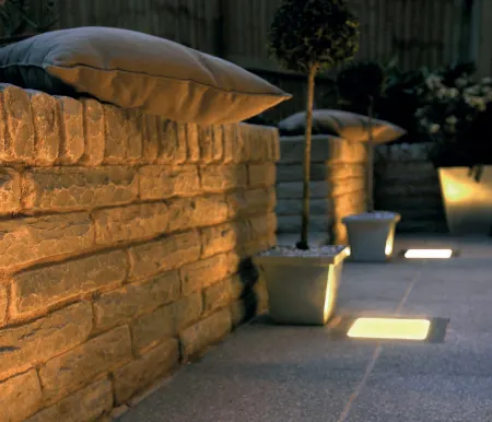 Stone walling in a garden