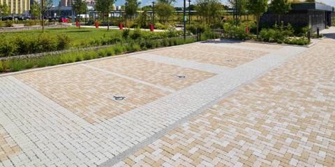 Modal X laid in a carpark