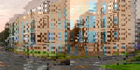 A building built using Marshalls Glencoe Vintage Stock Facing Brick