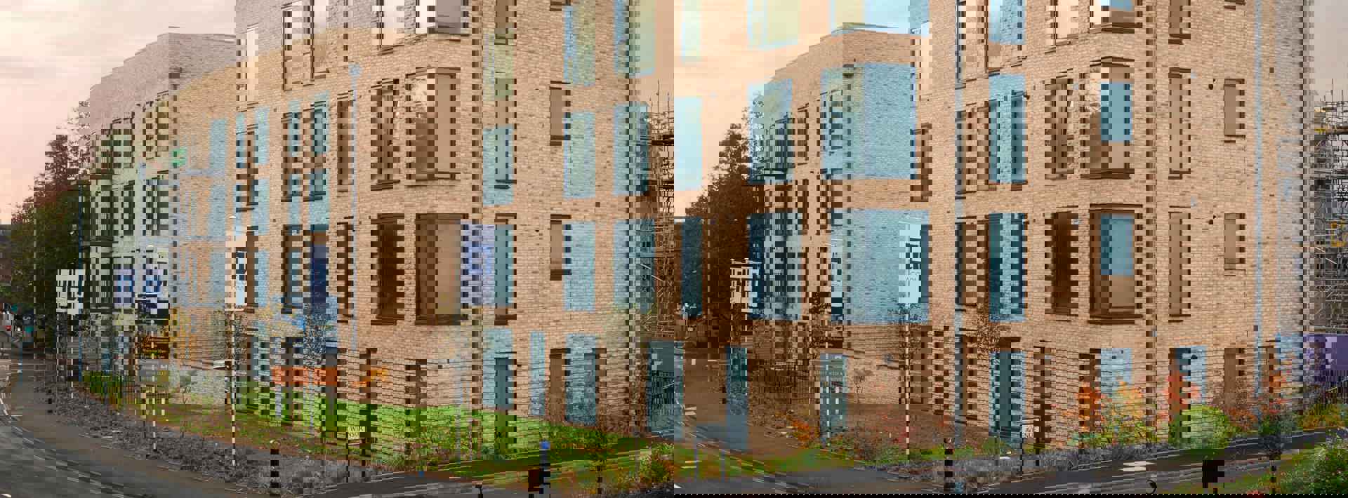 A building built using Marshalls Glencoe Vintage Stock Facing Brick