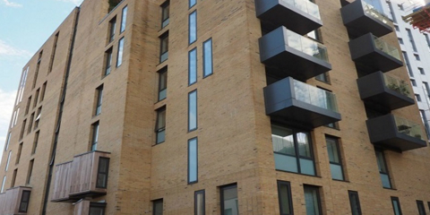 Social housing apartment block in Ealing built using Marshalls' bricks
