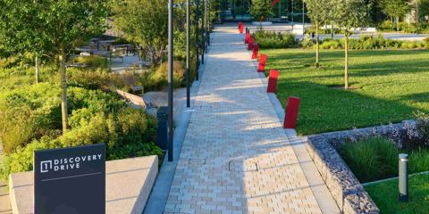 Modal X textured oatmeal laid on a pathway