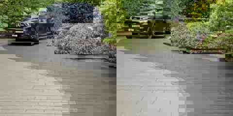 Black car parked on Marshalls Block Driveway Paving