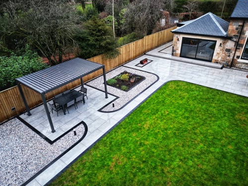 Marshalls porcelain paving installer by Neil Walker Landscaping