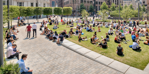 Aldgate Square and St Botolph’s Church, London