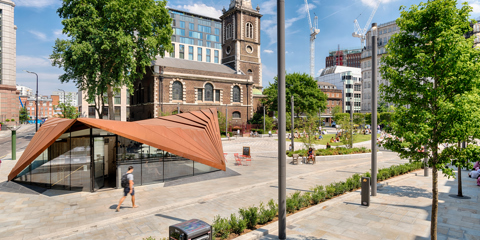 Aldgate Square and St Botolph’s Church, London