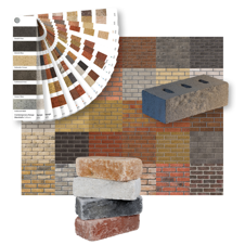 Infographic of Marshalls bricks in a variety of colours