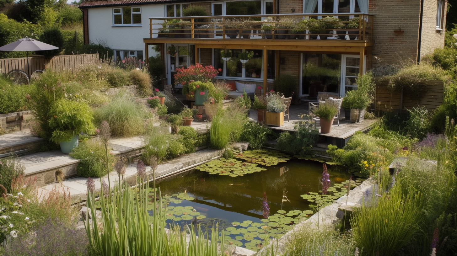 Flood protection levels in garden potted plants 
