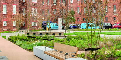 Metrolinia modular concrete seating units