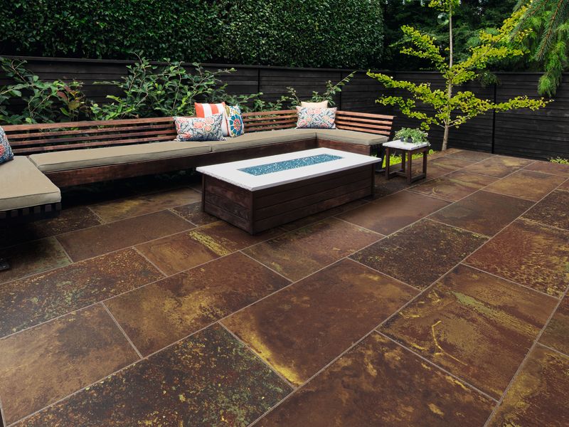 A relaxing garden seating area