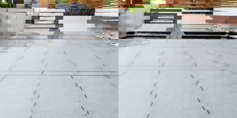 Marshalls Symphony Blauw paving close up