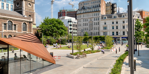 Aldgate Square and St Botolph’s Church, London