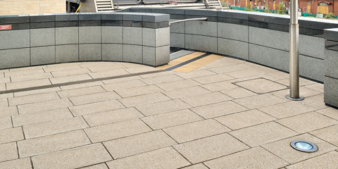 Charnwood paving, Canary Wharf