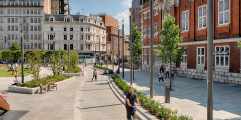 Aldgate Square and St Botolph’s Church, London