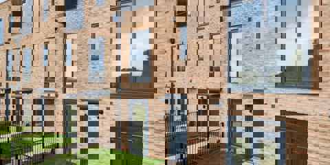 A set of houses built using Marshalls Glencoe Vintage Stock Facing Brick